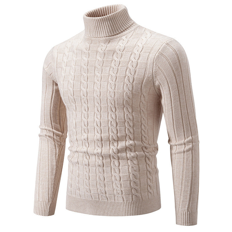 Men's Slim Twist Turtleneck Pullover