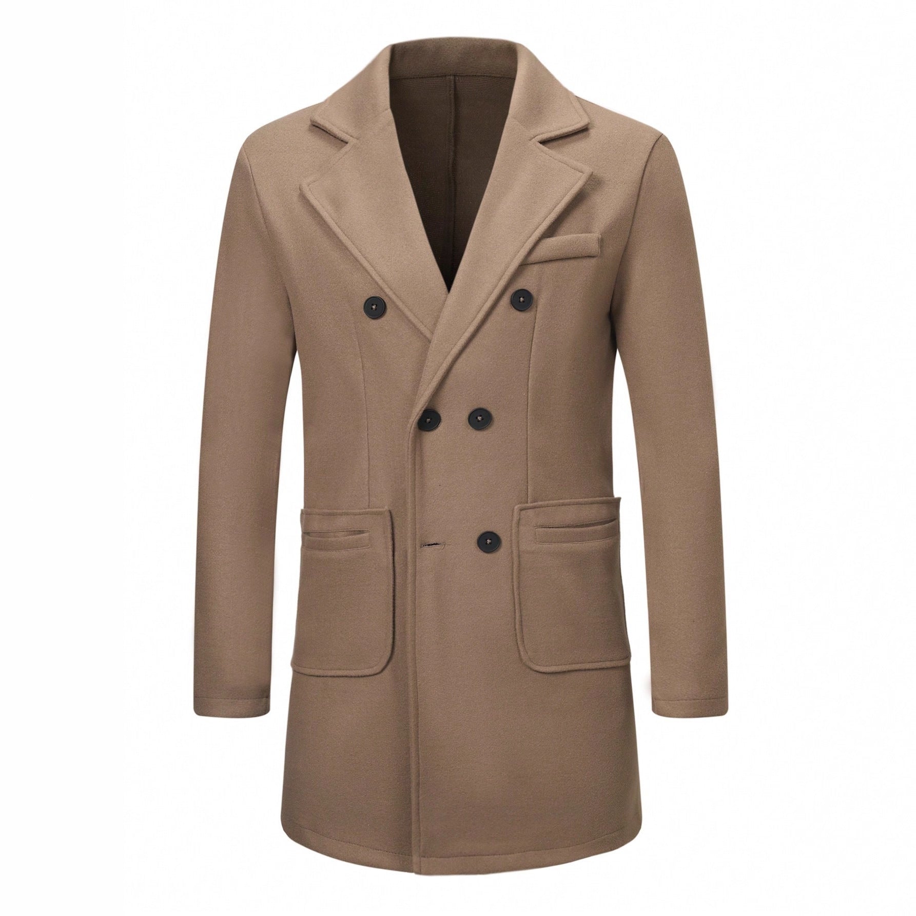 Men's Woolen Coat Woolen Coat Casual Trench Coat